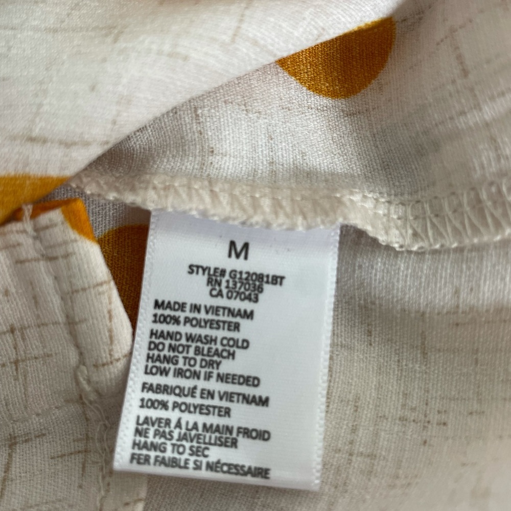 Paper Crane NWT Beige and mustard polka dot Cami-style top. Size M - Picture 8 of 8